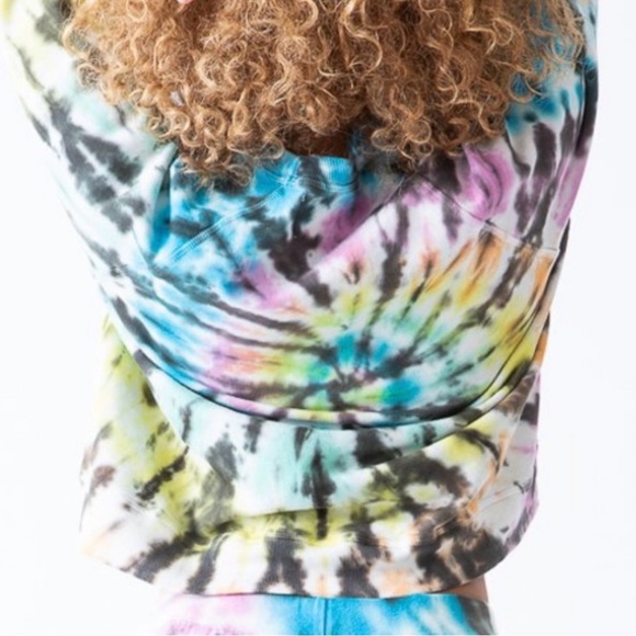 Electric & Rose Ronan Love Rays Love Vibrant Tie Dye Sweatshirt NWT Small - Picture 5 of 9